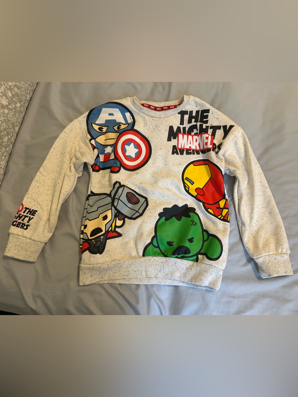 Marvel Kids Heather Light Cream Avengers Sweatshirt